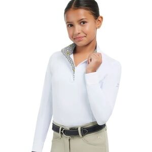 RJ Classics Long Sleeve Girls Equestrian Show Shirt Size S, M & L